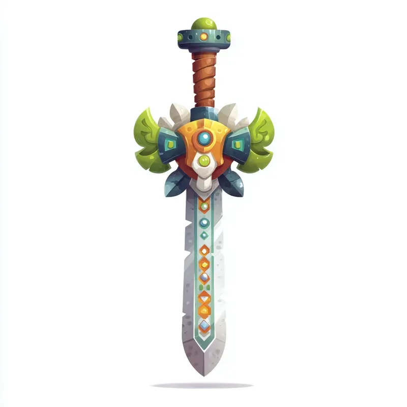 Stylized 25d Game Icon Style