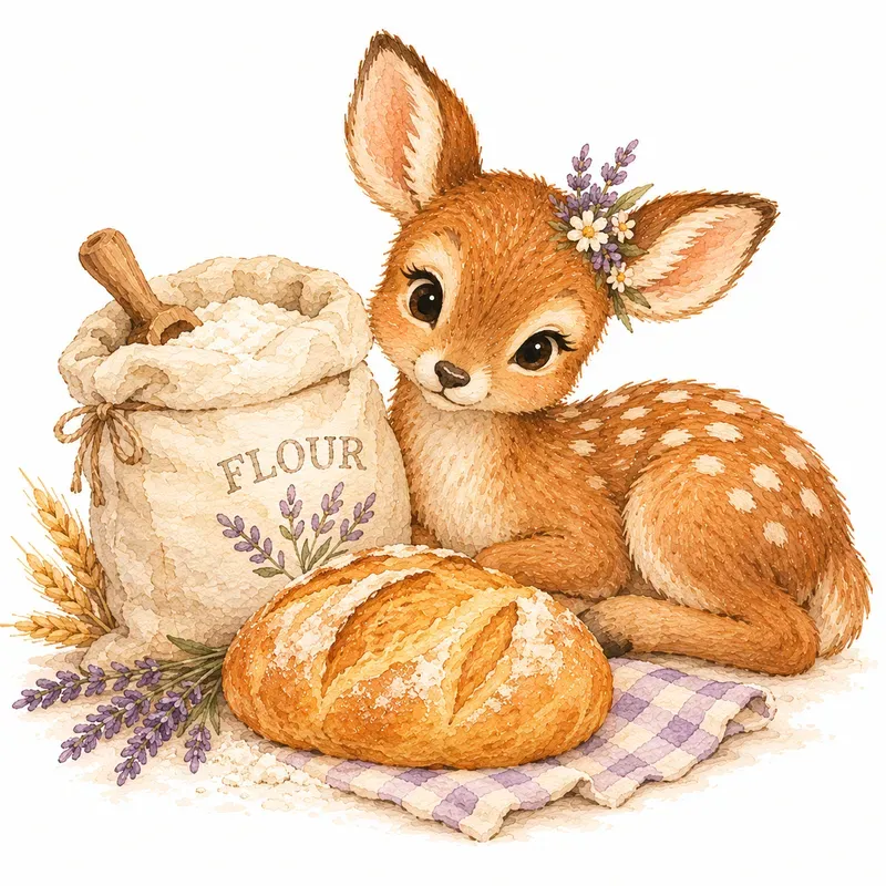 Cozy Woodland Baker Characters