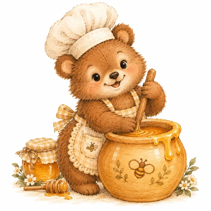 Cozy Woodland Baker Characters