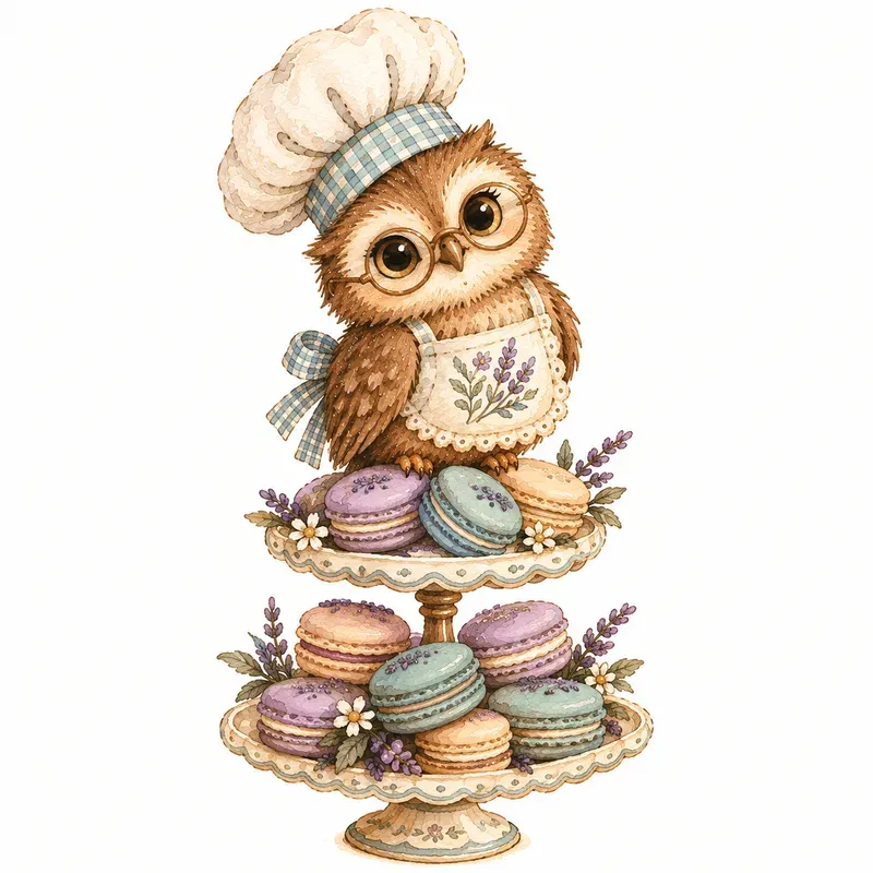 Cozy Woodland Baker Characters