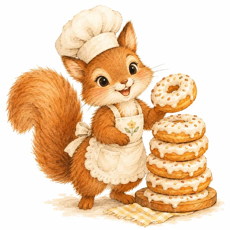 Cozy Woodland Baker Characters