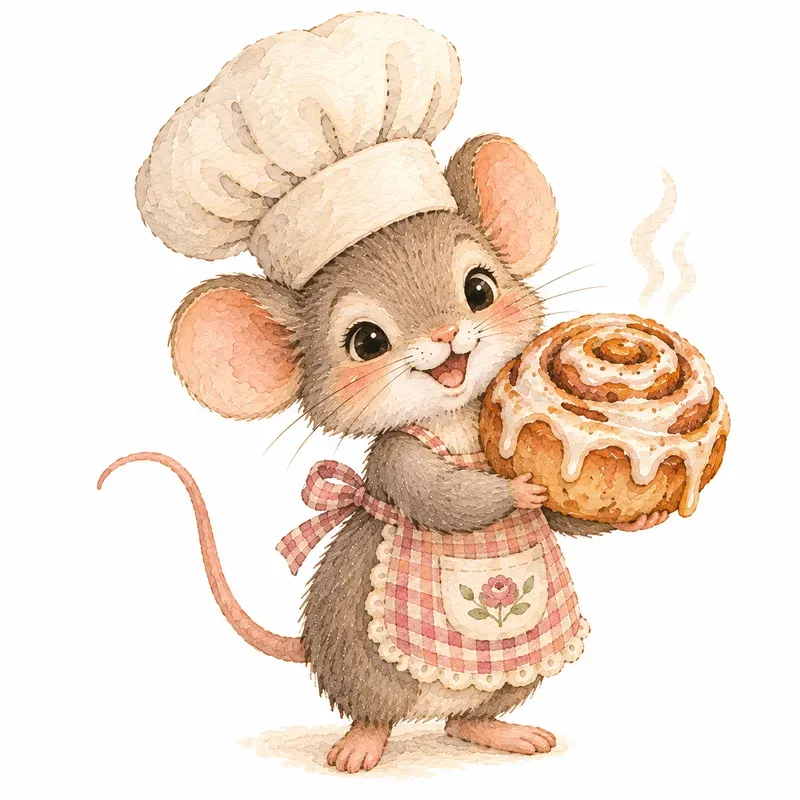 Cozy Woodland Baker Characters