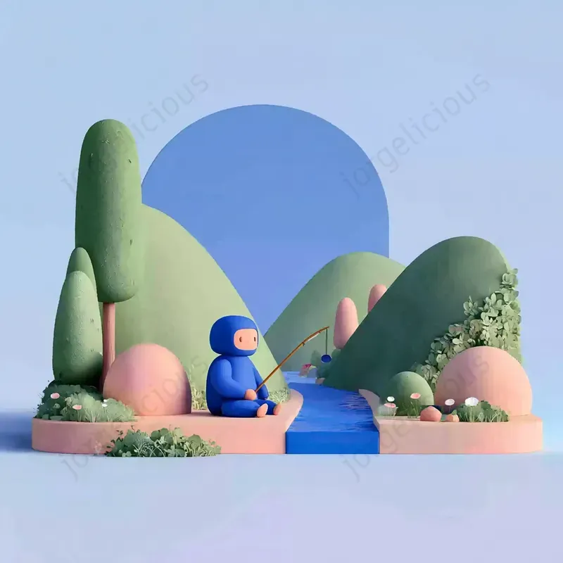Soft Pastel 3D Story Scenes