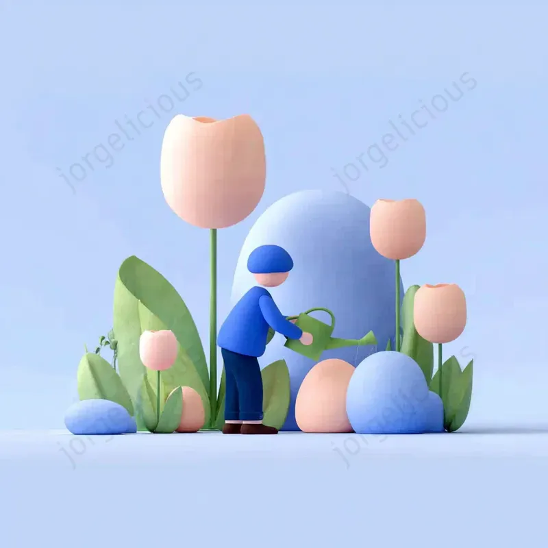 Soft Pastel 3D Story Scenes