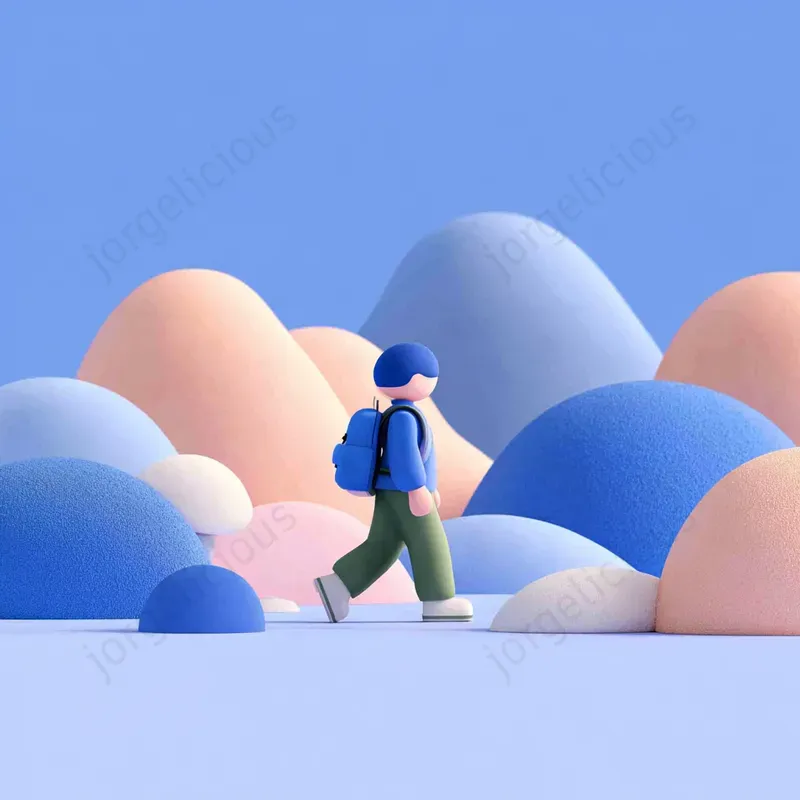 Soft Pastel 3D Story Scenes