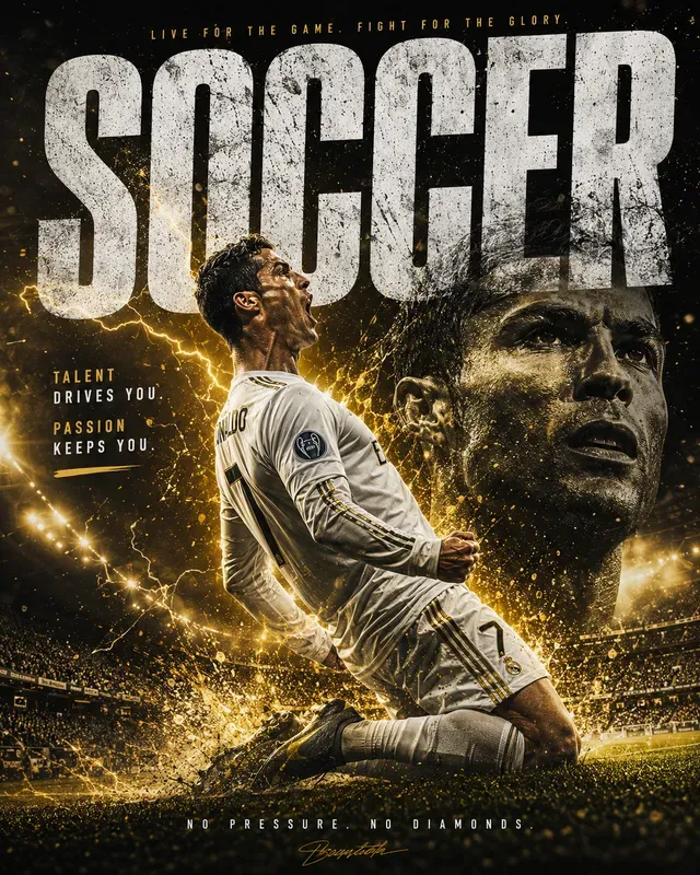 Cinematic Soccer Athlete Poster Makers