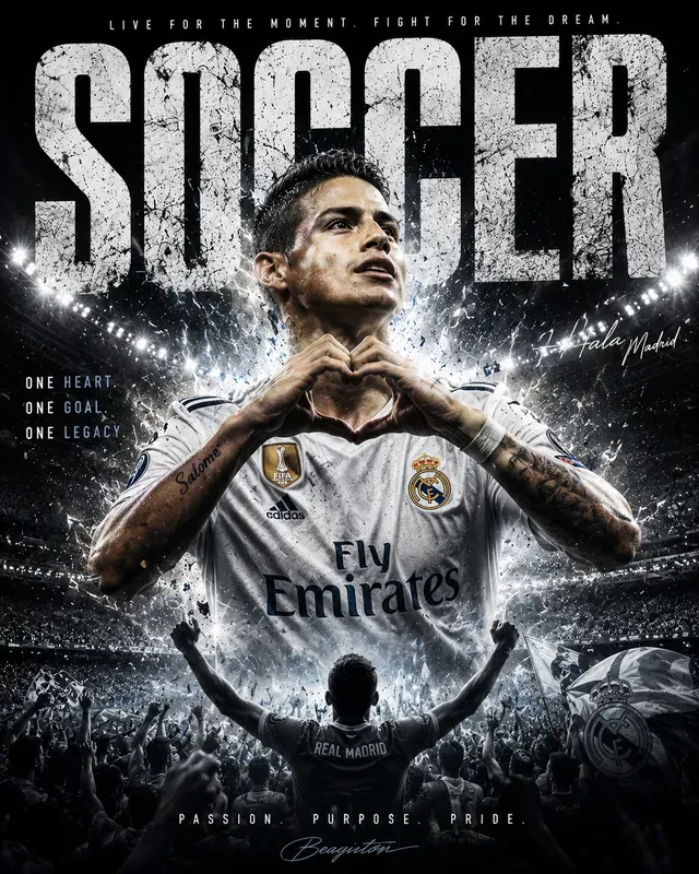 Cinematic Soccer Athlete Poster Makers