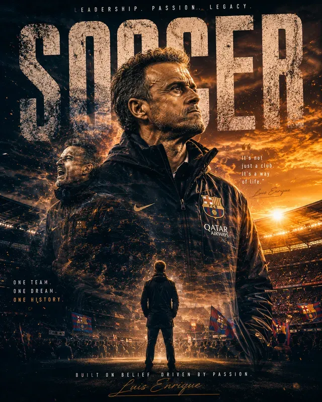 Cinematic Soccer Athlete Poster Makers