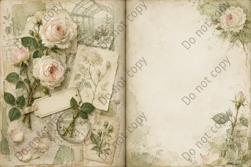 Rose Garden Journal Spreads