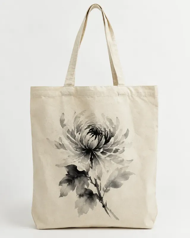 Ink Wash Canvas Tote Bag Print Designs