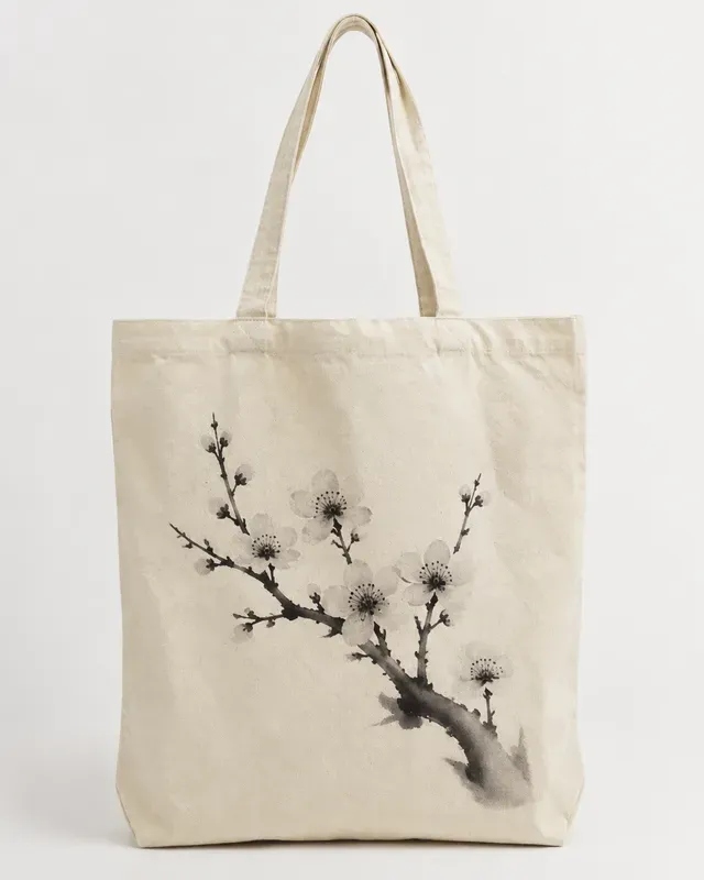 Ink Wash Canvas Tote Bag Print Designs