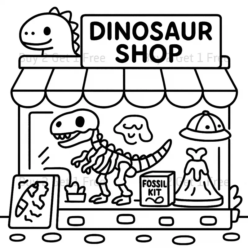 Cute Shops Coloring Books