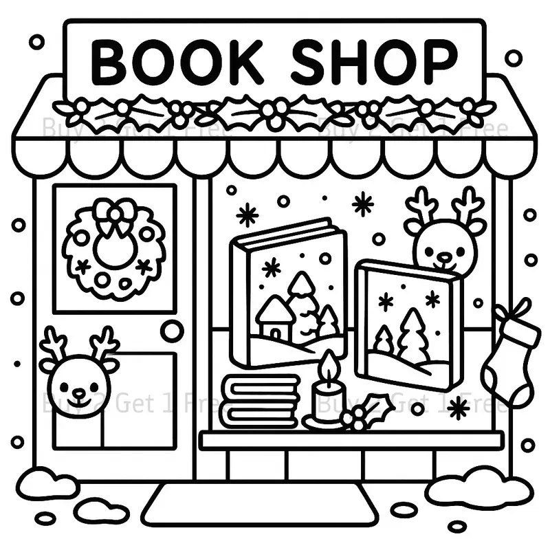 Cute Shops Coloring Books