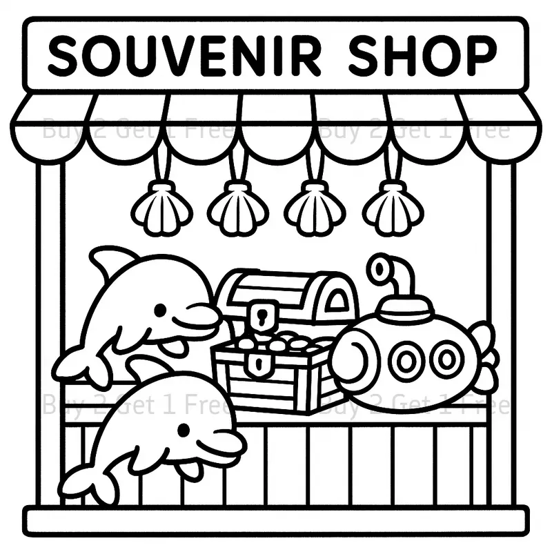 Cute Shops Coloring Books