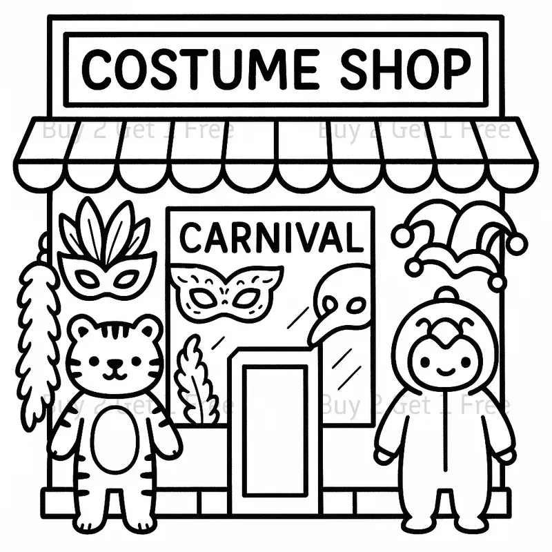 Cute Shops Coloring Books