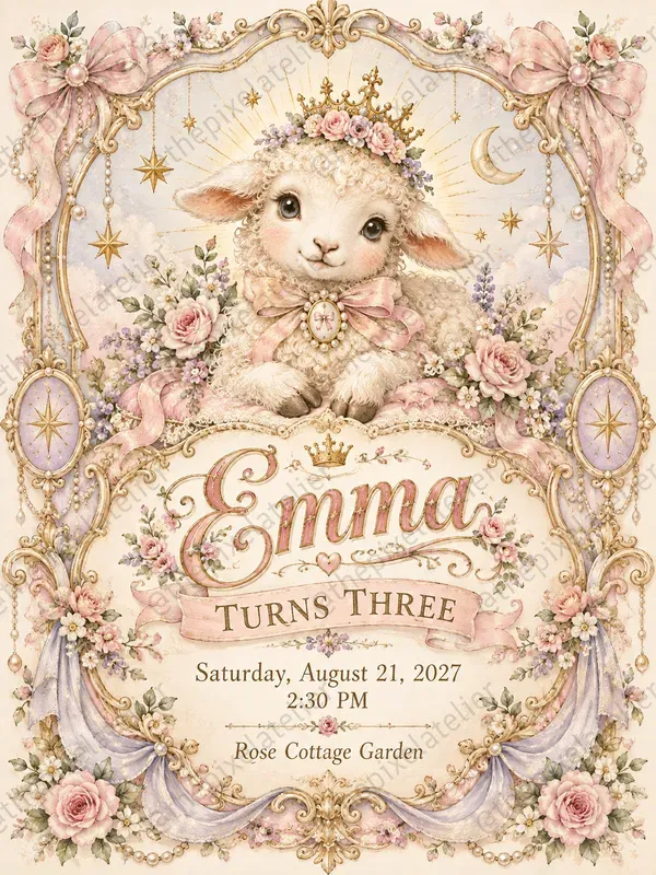 Enchanted Victorian Birthday Invitations