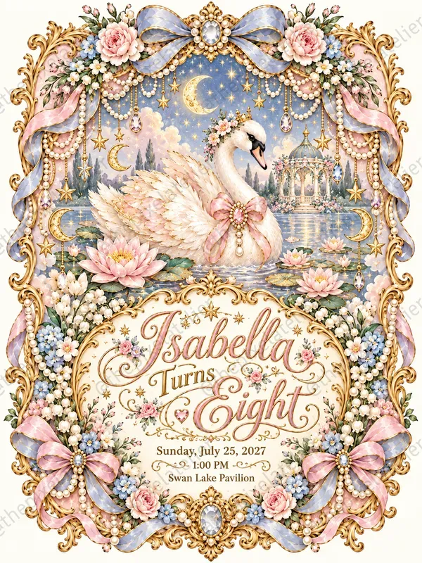 Enchanted Victorian Birthday Invitations