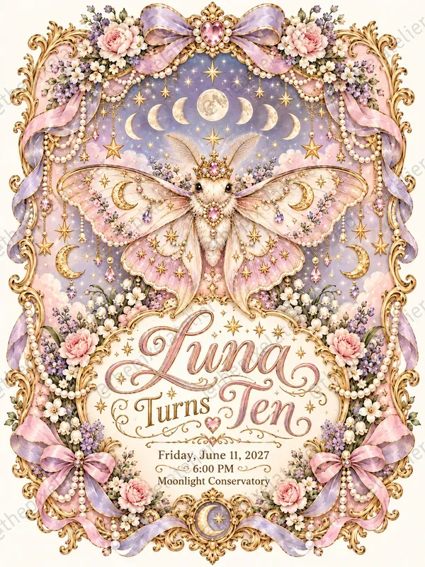 Enchanted Victorian Birthday Invitations