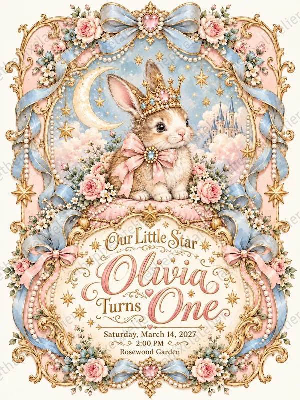 Enchanted Victorian Birthday Invitations