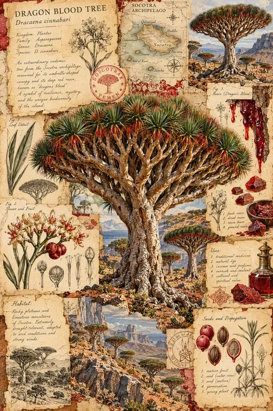 Vintage Botanical Junk Journal Collages