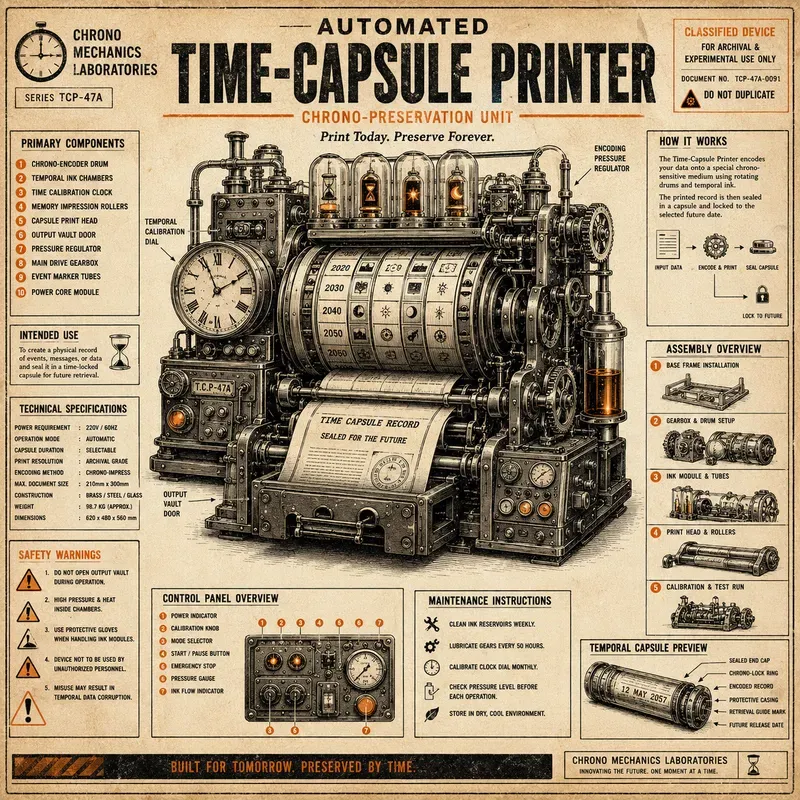 Retrofuturistic Fictional Invention Men