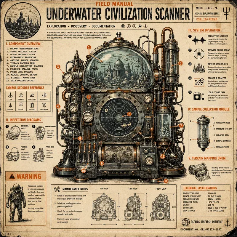 Retrofuturistic Fictional Invention Men