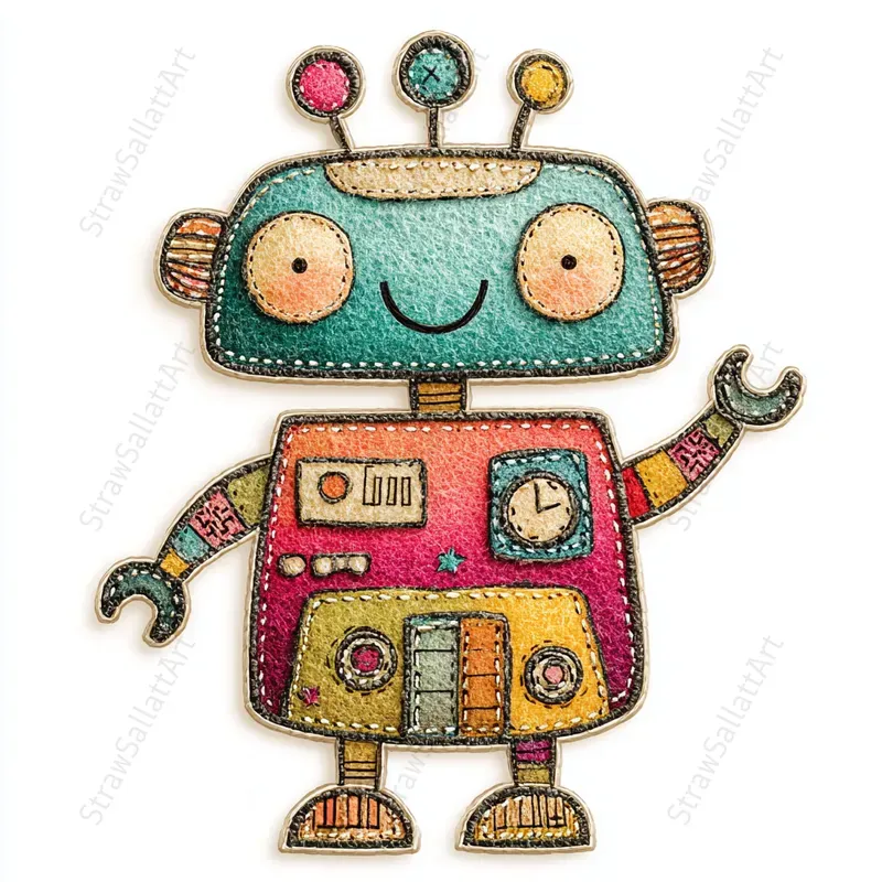 Minimalist Kids Applique Icon Cliparts
