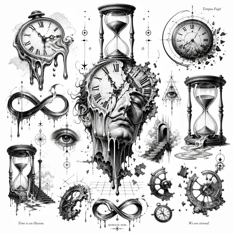 Dark Symbolic Tattoo Flash Sheets