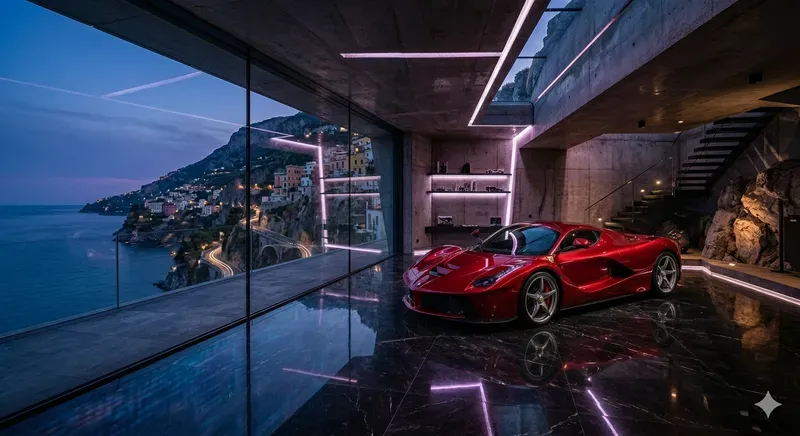 Billionaires Cliffside Secret Garages