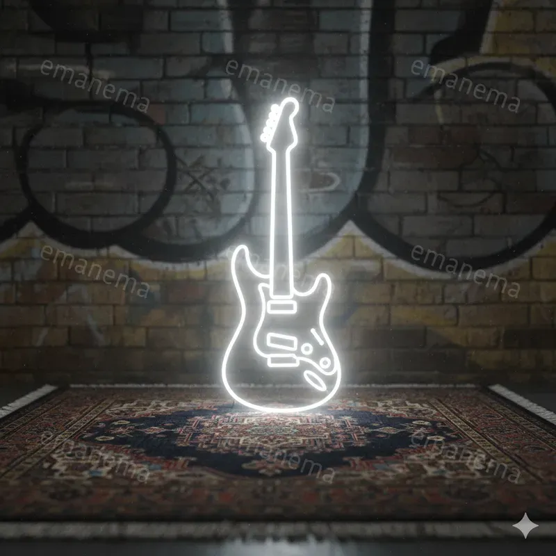 Glowing White Neon Outline Images