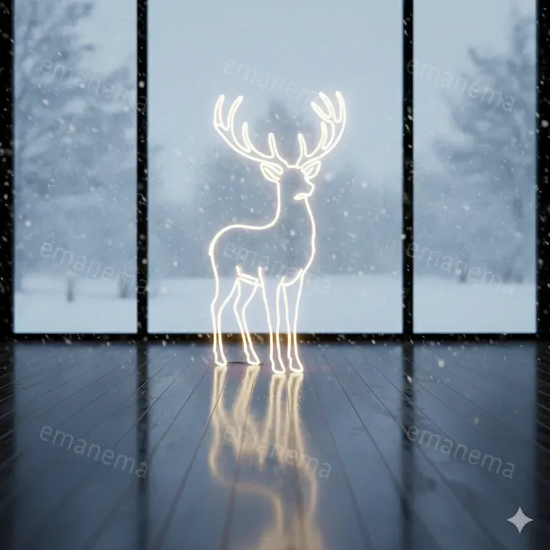 Glowing White Neon Outline Images