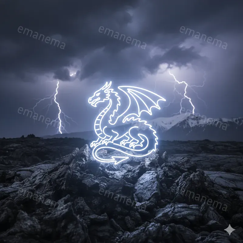 Glowing White Neon Outline Images