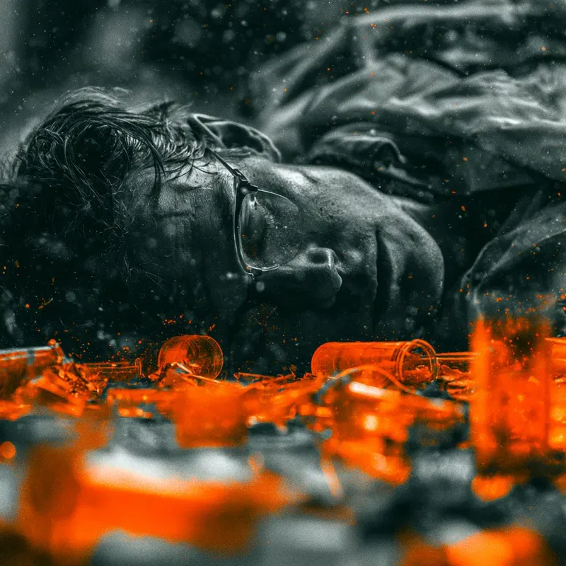 Dark Cinematic Introspection Art