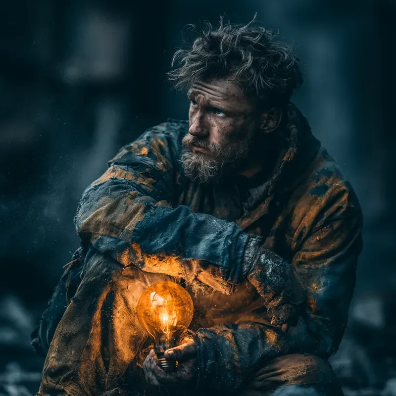 Dark Cinematic Introspection Art