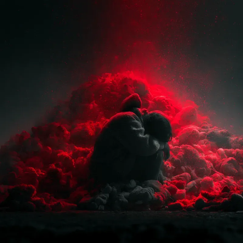 Dark Cinematic Introspection Art