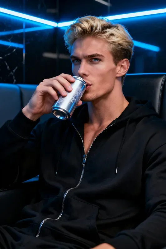 Photorealistic Men Drinking Beverages