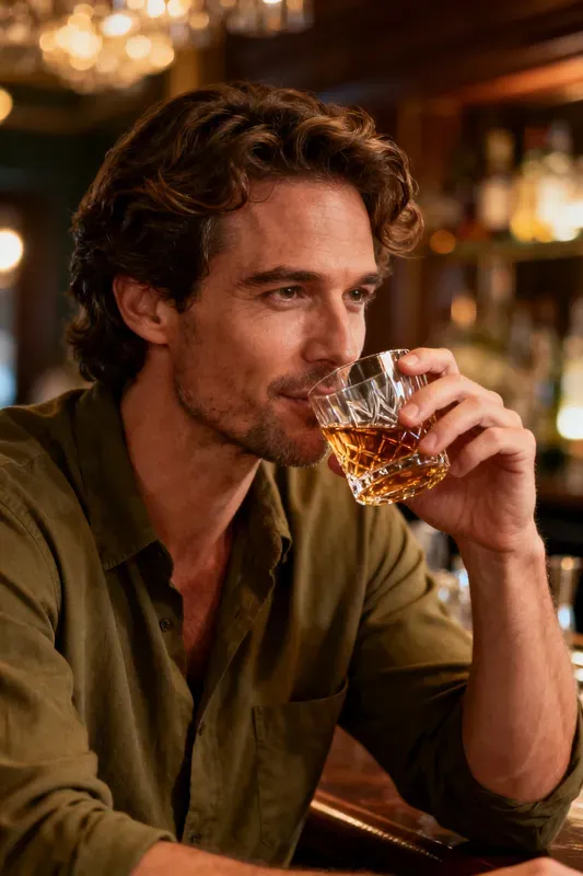 Photorealistic Men Drinking Beverages