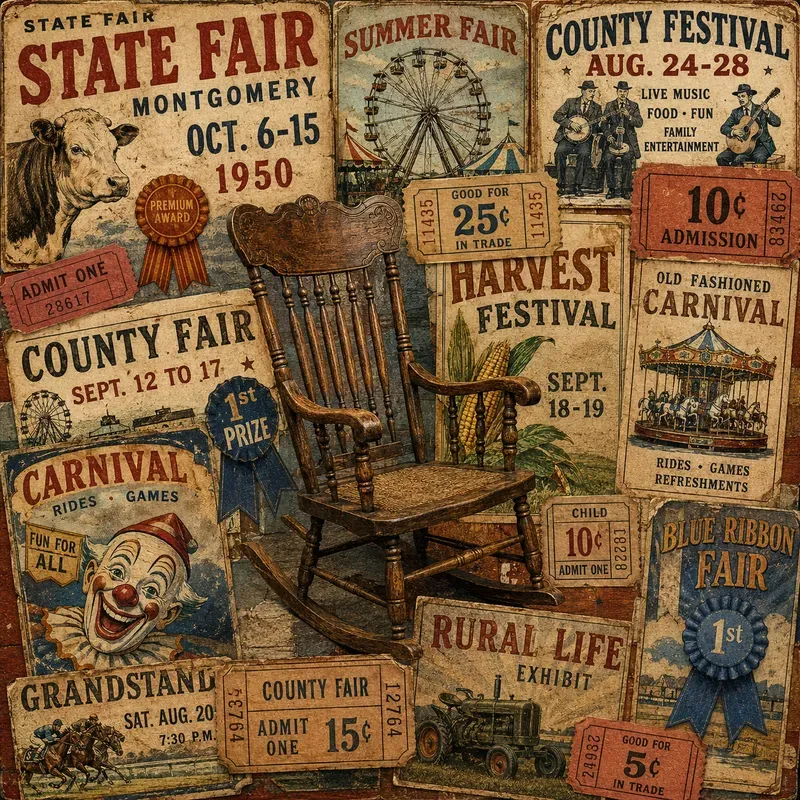 Retro Americana Ephemera Collage Art
