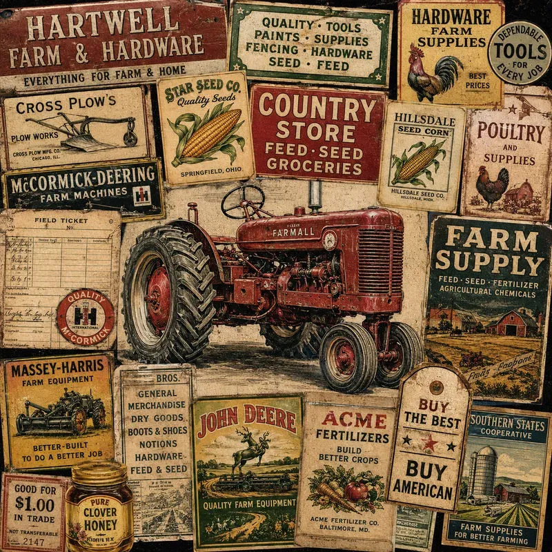 Retro Americana Ephemera Collage Art