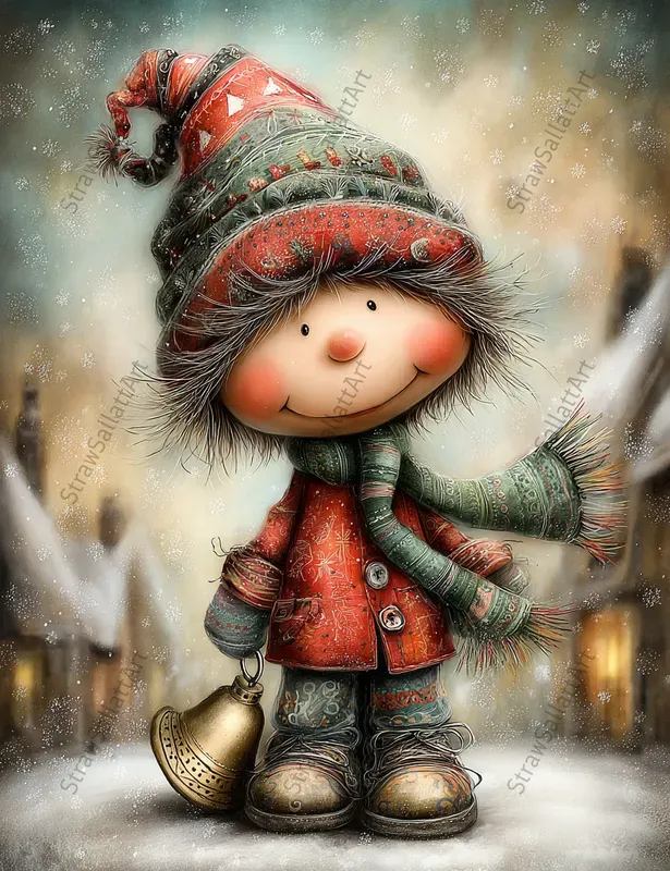 Whimsical Christmas Characters Ephemera