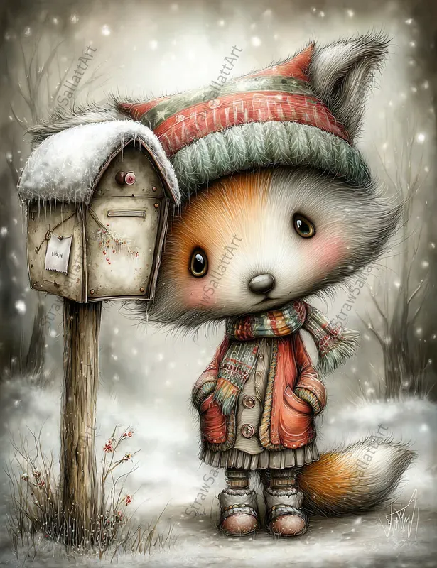 Whimsical Christmas Characters Ephemera