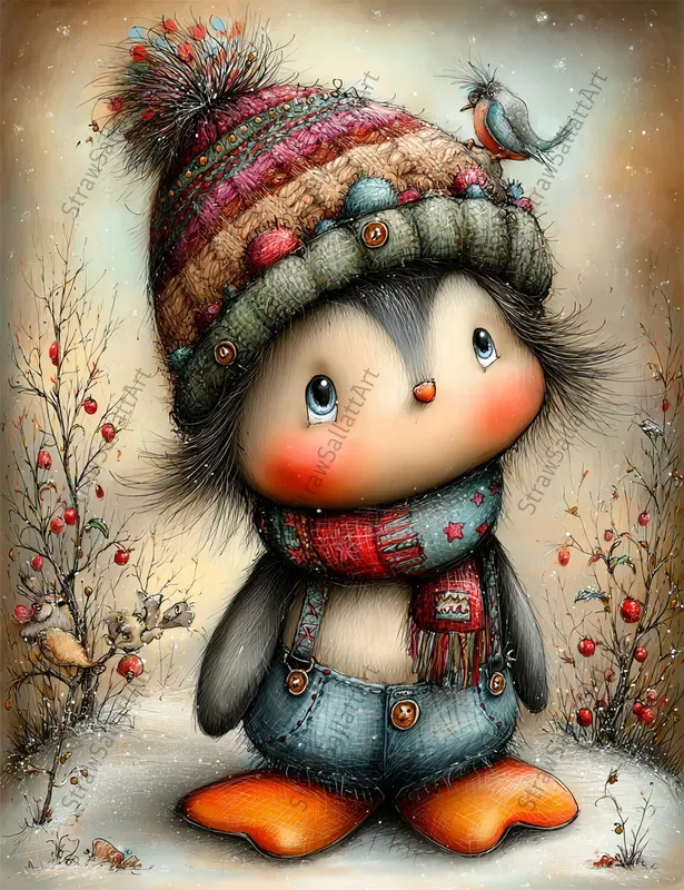 Whimsical Christmas Characters Ephemera