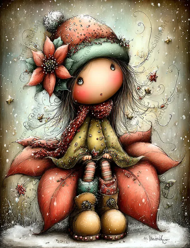 Whimsical Christmas Characters Ephemera