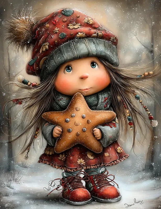 Whimsical Christmas Characters Ephemera