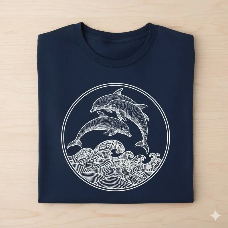 Handdrawn Marine Art Tshirt Collections