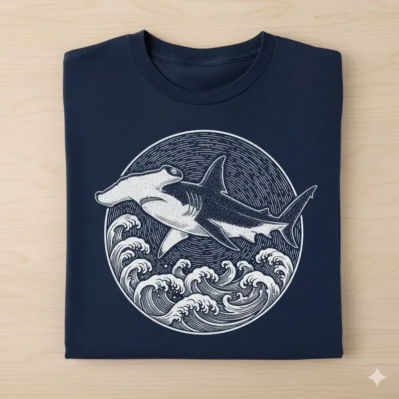 Handdrawn Marine Art Tshirt Collections