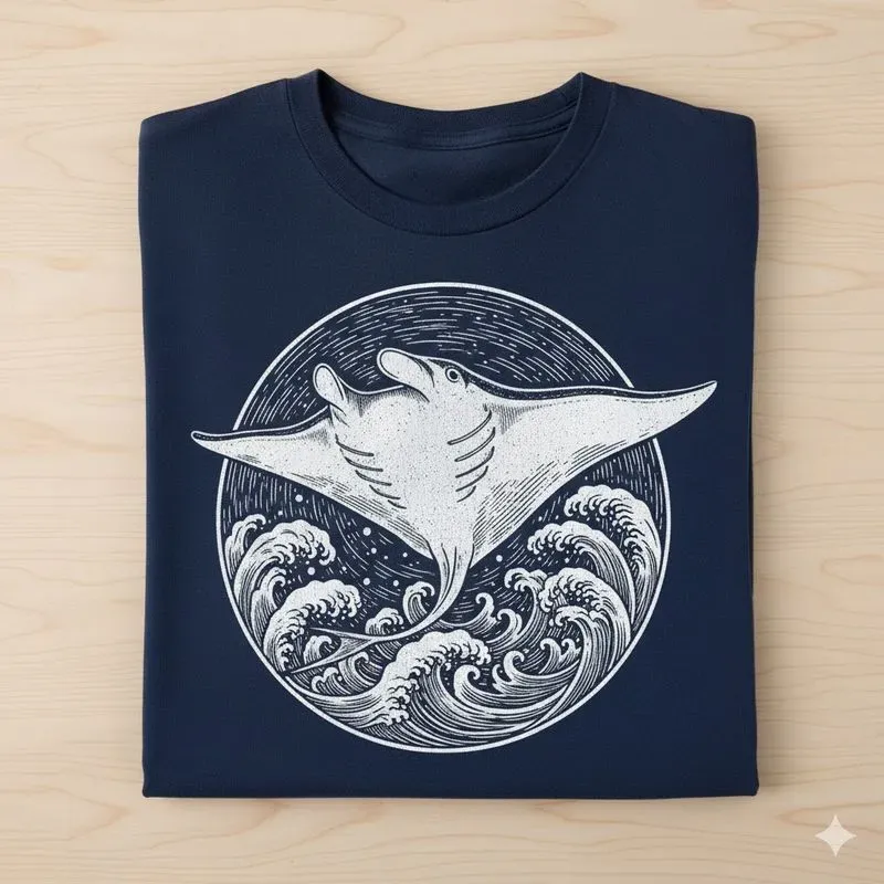 Handdrawn Marine Art Tshirt Collections