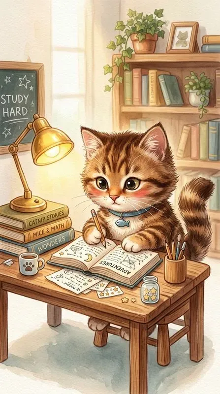 Cute Study Animals Illustrations
