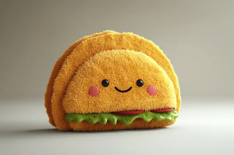 Fluffy 3D Plush Toys Cute Food Series