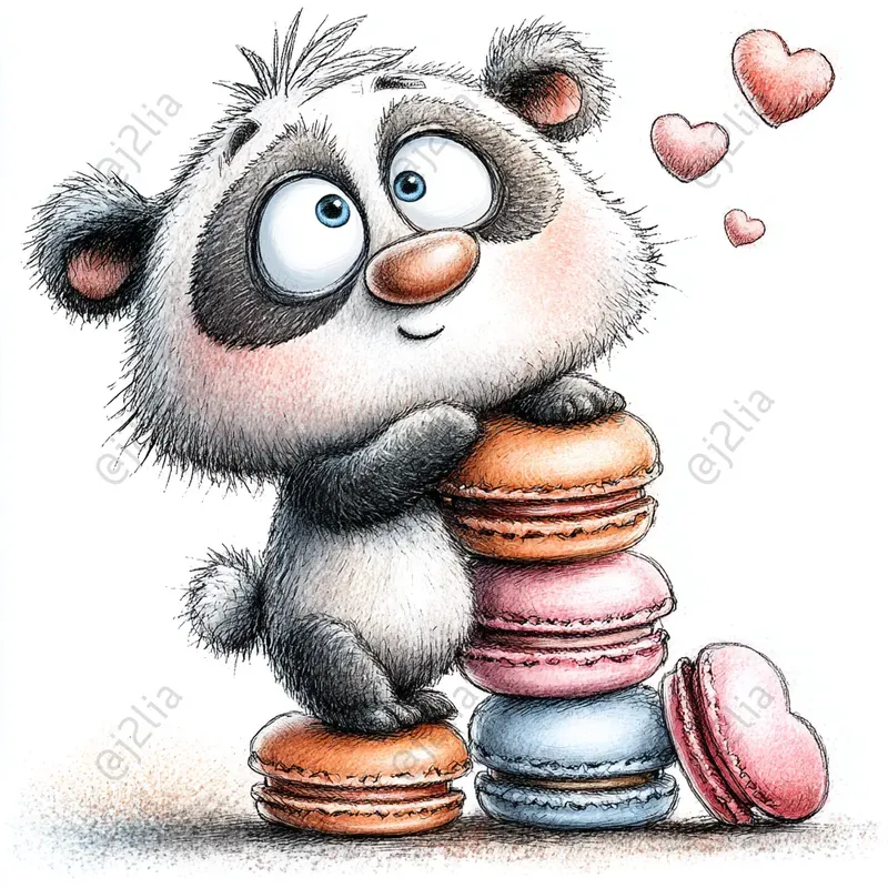 Whimsical Valentine Love Animals